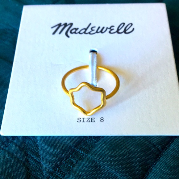 MADEWELL Gold Tone Ring Size 7 - Picture 1 of 3
